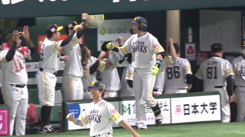 2回裏・H松田 待望の今季第1号ソロホームランで先制に成功‼