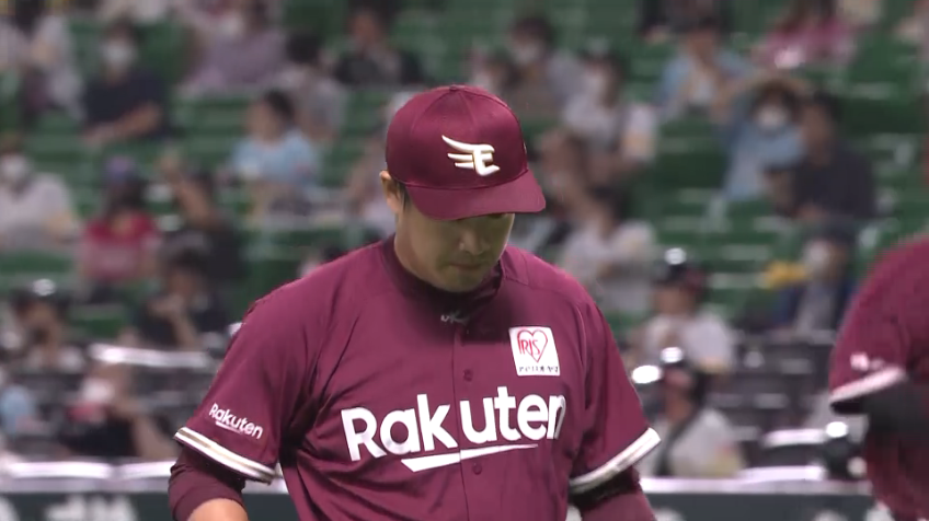 6回裏・E牧田 出塁を許したものの、見逃し三振でピンチを切り抜ける!!