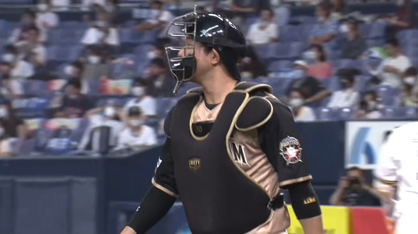 7回裏・F宇佐見 自慢の肩で盗塁を阻止!!