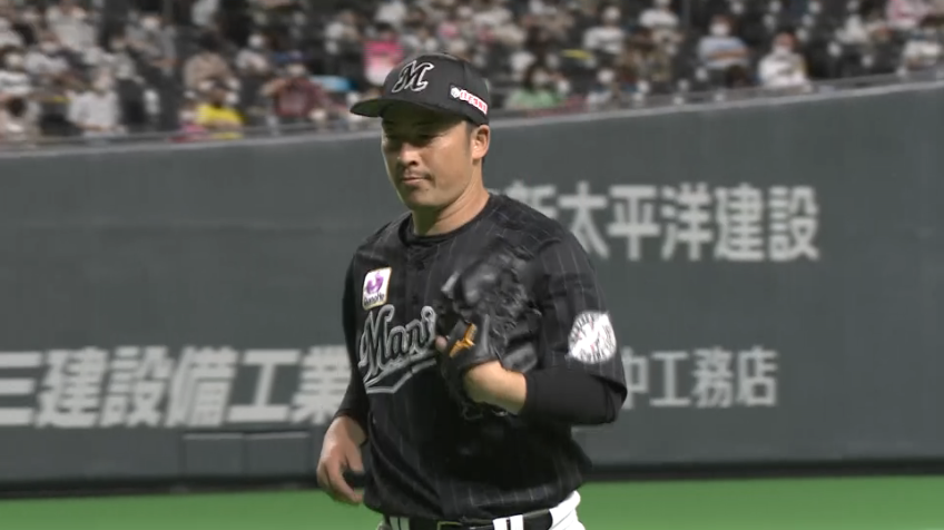 3回裏・M美馬 外角の変化球で三球三振!!
