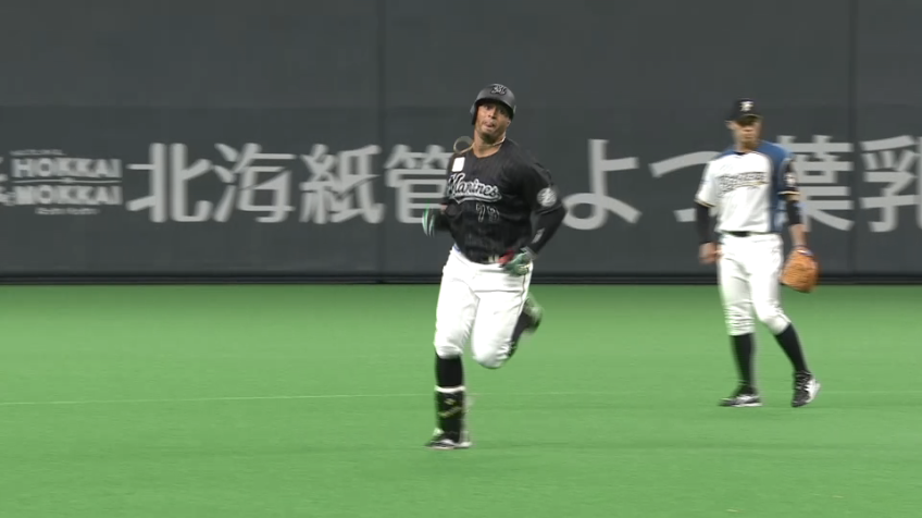 5回表・Mマーティン 会心の当たりがライトスタンドに突き刺さる!! 4号ソロホームラン!!
