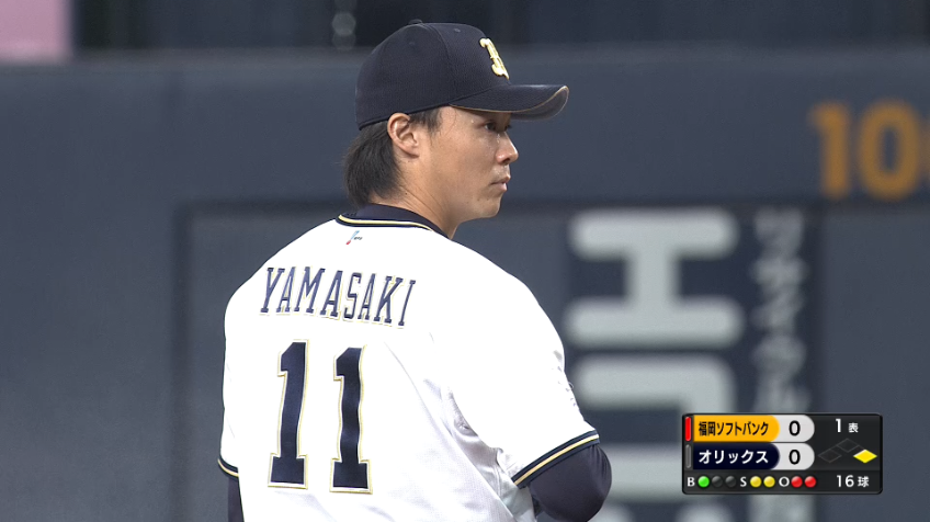 1回表・B山崎福 バレンティンから空振り三振を奪う‼