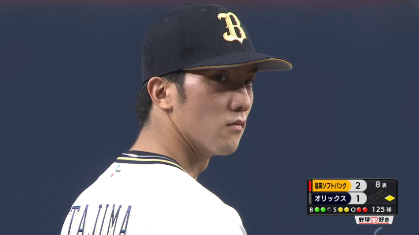 8回表・B田嶋 低めのストレートで見逃し三振を奪う!!
