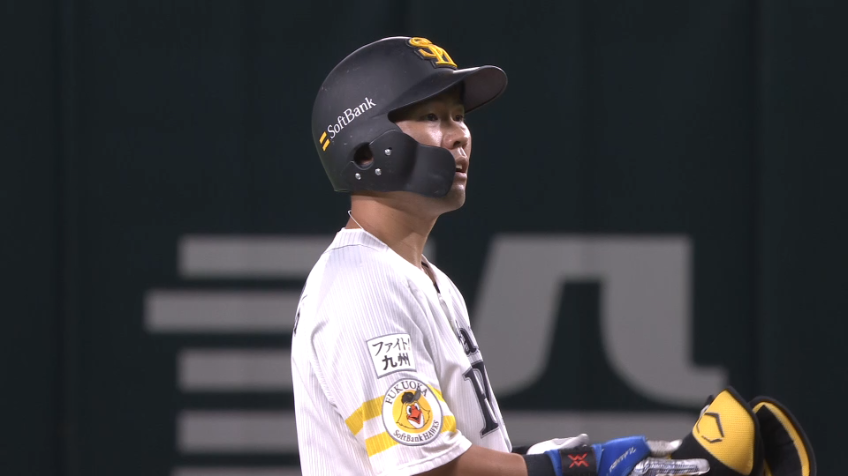 7回表・H中村晃 点差を縮めるタイムリーヒット！
