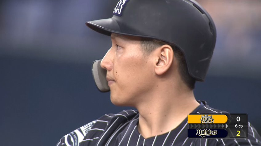 6回裏・B吉田正 19試合連続安打となったのは均衡を破る2点タイムリーヒット!!