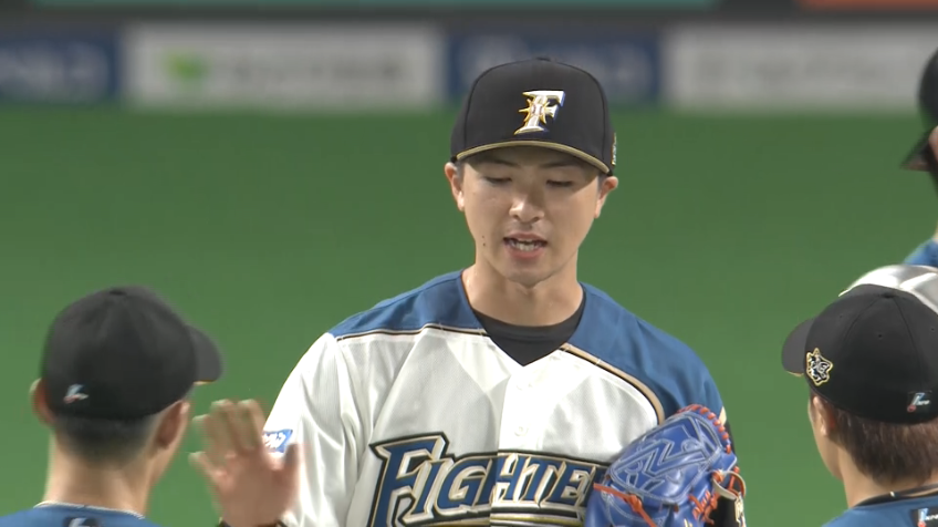 9回表・F上沢 2年ぶりの完投勝利!! 最後は見逃し三振を奪い、試合を締める!!