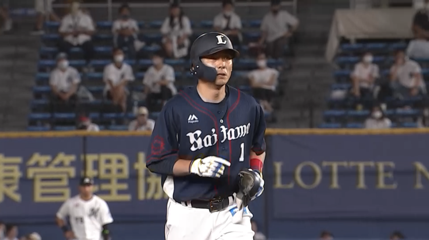 6回表・L栗山 左中間を破るタイムリー2ベースヒット!!