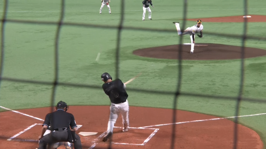 1回表・M安田 今日も安田の一打で先制！左中間へのタイムリー2ベースヒット！