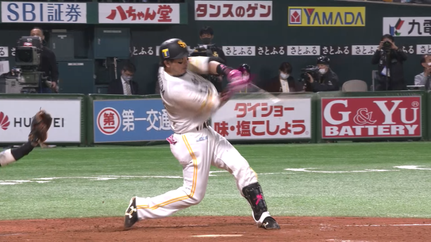 4回裏・H松田 レフトへ2者連続となるソロホームラン！