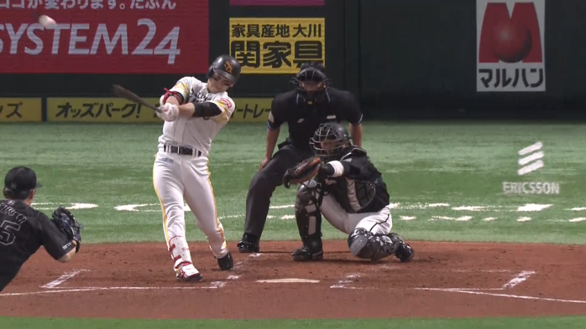 2回裏・H栗原 先制の2ランホームラン!!