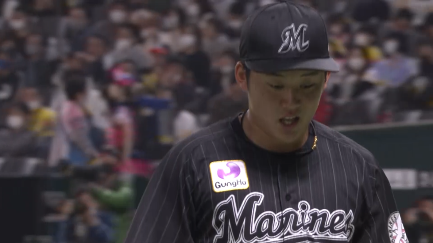 4回裏・M鈴木 2アウト満塁のピンチでＨ松田をセンターフライに打ち取り、この回を無失点に抑える!!