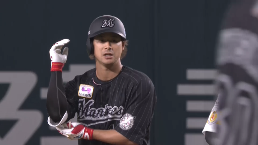 7回表・M藤岡 今シーズン初ヒットは勝ち越しのタイムリー2ベースヒット!!