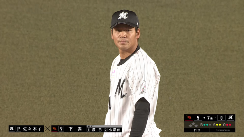 7回表・M佐々木 今季初登板で3者凡退の好リリーフ!!