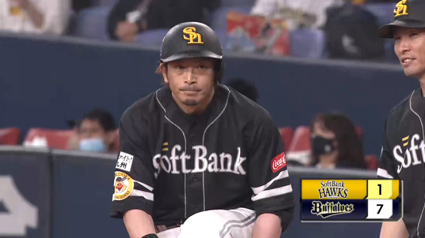 7回表・H松田 三遊間を破るタイムリーで反撃!!