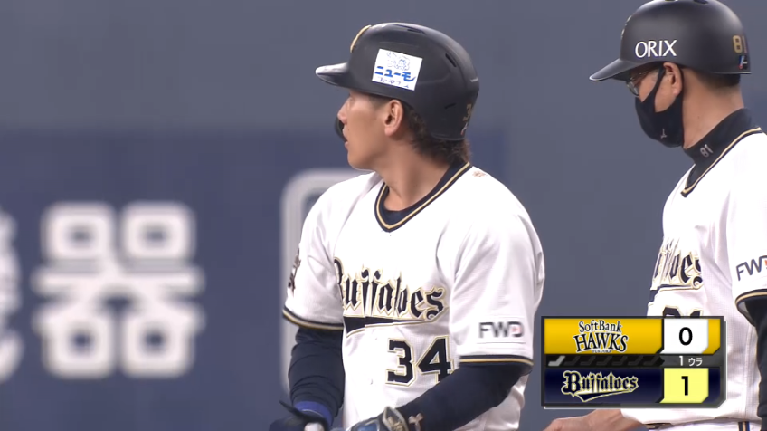 1回裏・B吉田正 ライトへの先制タイムリーヒットを放つ!!