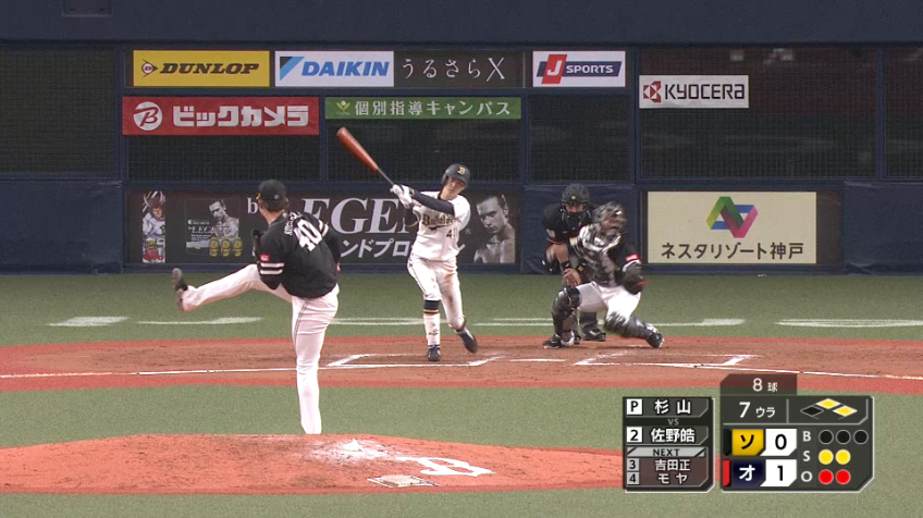 7回裏・H杉山 ピンチの場面で登板も空振り三振を奪い、得点を与えない!!