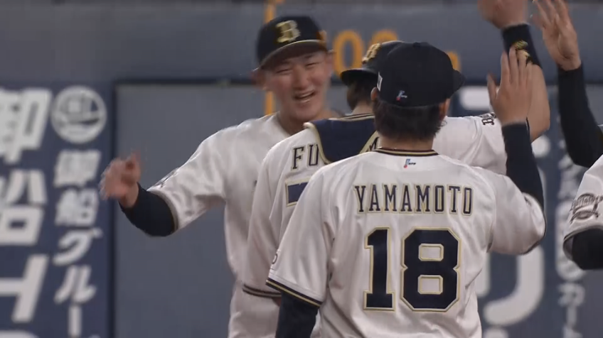 9回表・B山本 13奪三振の完封勝利!!