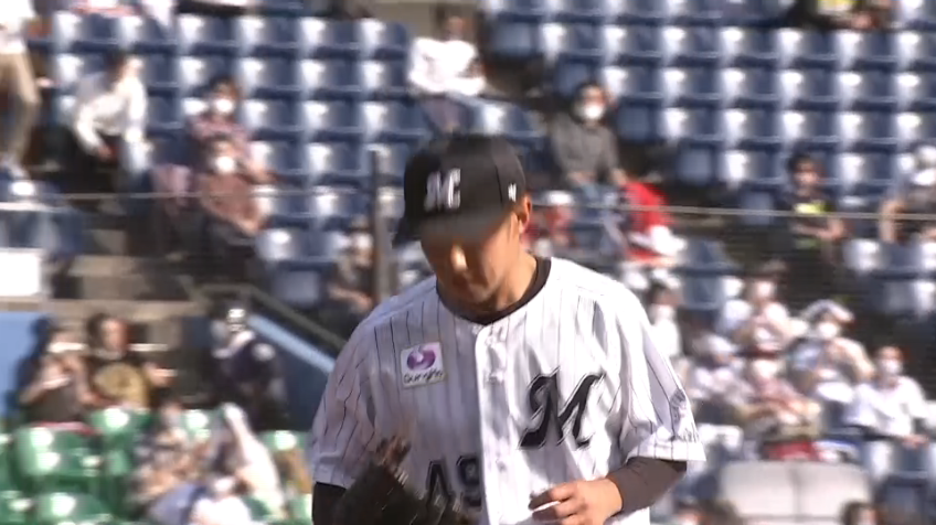 4回表・M本前 プロ初登板でプロ初奪三振を記録する!!