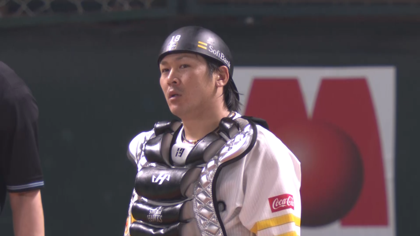 6回表・H甲斐 ピンチ拡大を防ぐ盗塁阻止!!