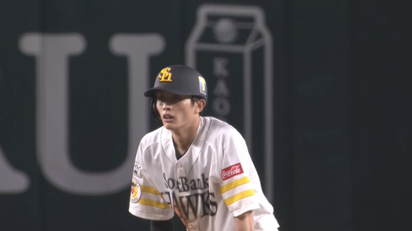 6回裏・H周東 盗塁成功となり、チャンスを広げる!!