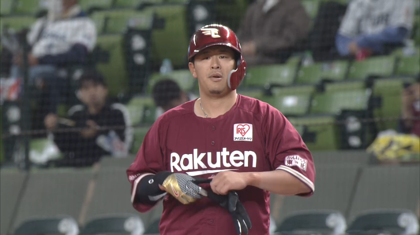 1回表・E浅村 ライトへの先制タイムリーヒットを放つ!!