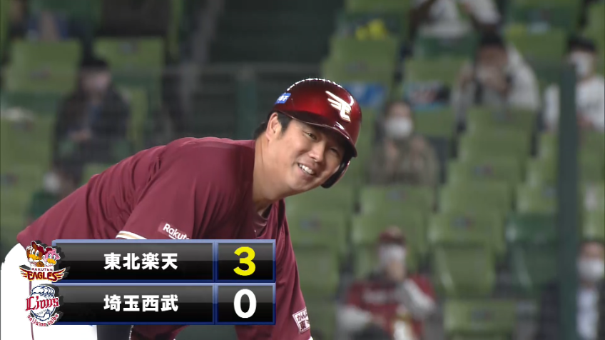 5回表・E横尾 変化球を豪快に振り抜き、レフトへタイムリー2ベースヒットを放つ!!