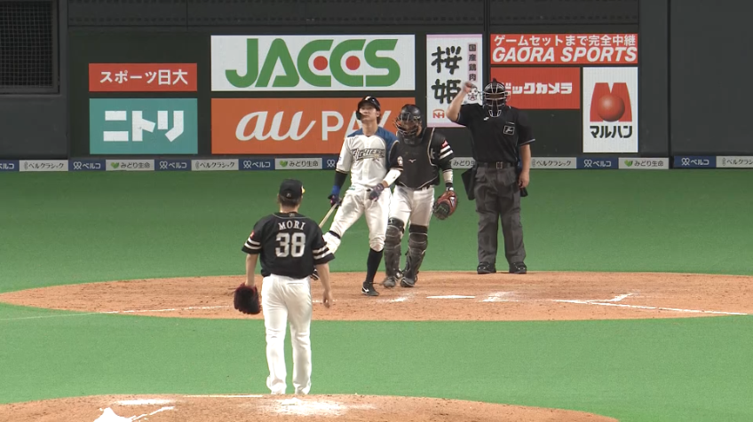 9回裏・H森 最後は空振り三振に仕留め、試合を締める!!