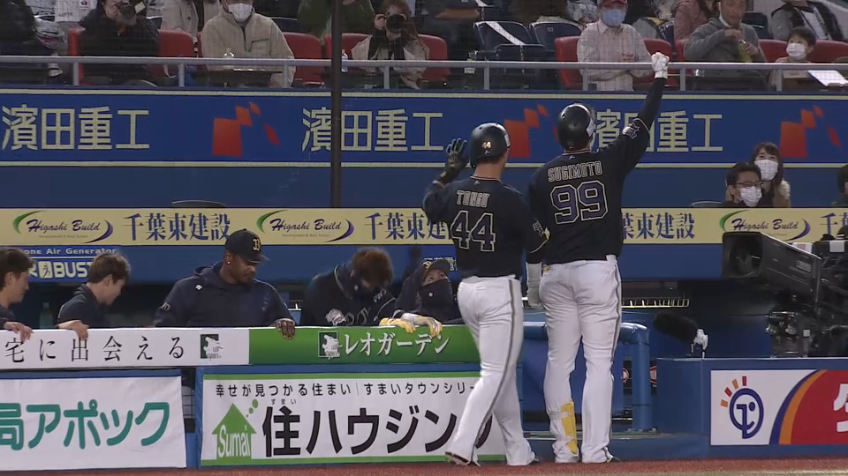 2回表・B杉本 怪力!! 逆方向へ特大の2ランホームランを放つ!!