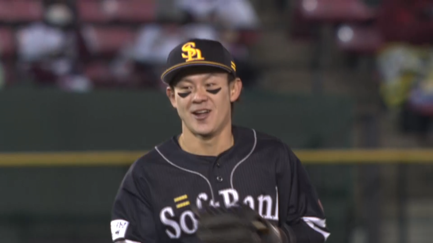 3回裏・H牧原大 三遊間の打球を好捕!!素晴らしい守備を見せる!!