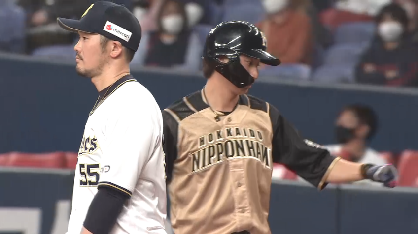 7回表・F淺間 キュン!! 4試合連続出塁となるライト前ヒット!!