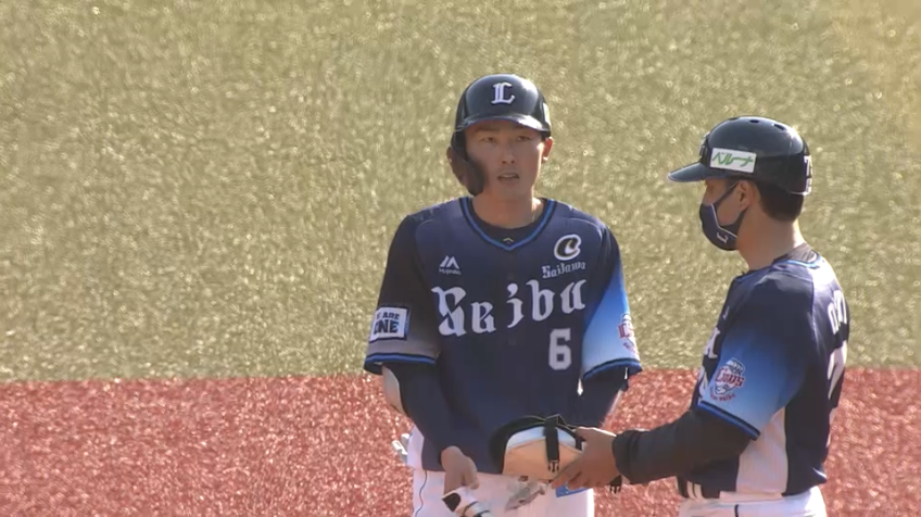 5回表・L源田 2点差に詰め寄るタイムリー2ベースヒット!!