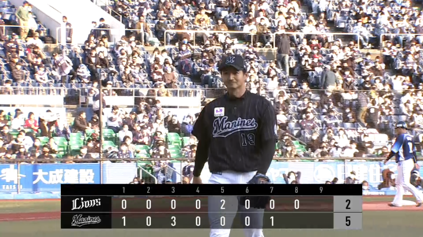 8回表・M唐川 空振り三振を奪い見事ピンチを脱出する!!