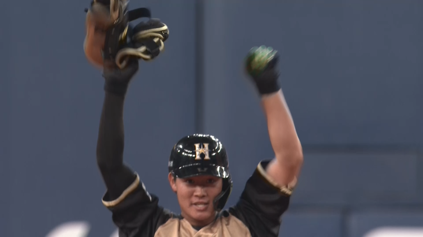 7回表・F郡 今季初打席でプロ初打点を上げる!!