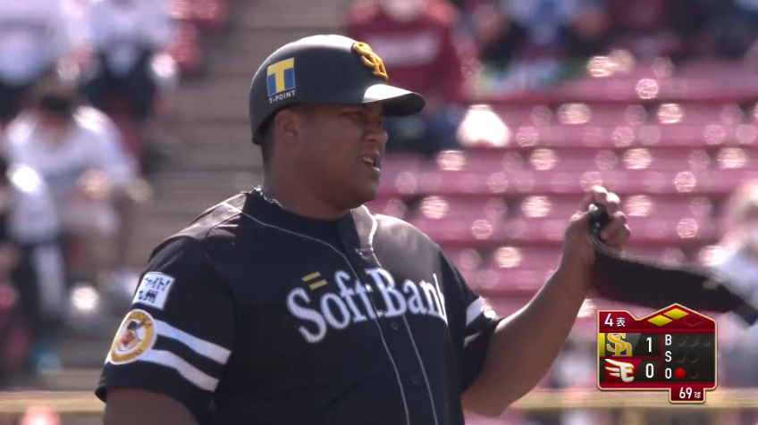 4回表・Hデスパイネ 均衡を破るレフト線への先制タイムリー2ベースヒット!!