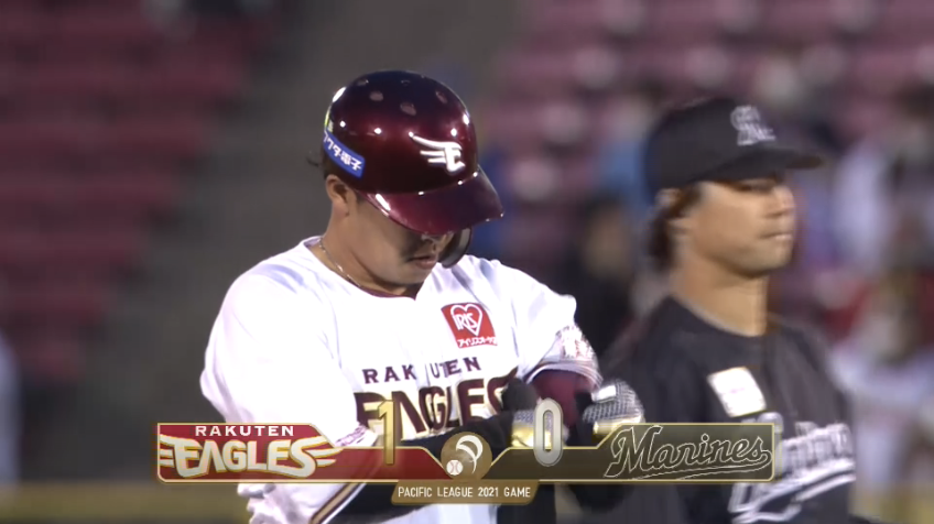 1回裏・E浅村 先制タイムリー2ベース!!