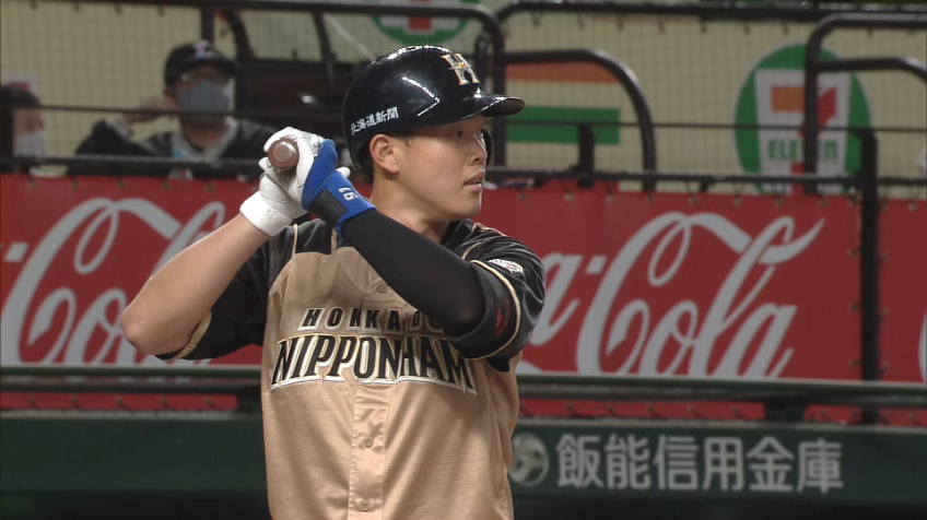 6回表・F高濱 代打起用でチーム初ヒットを放つ!!