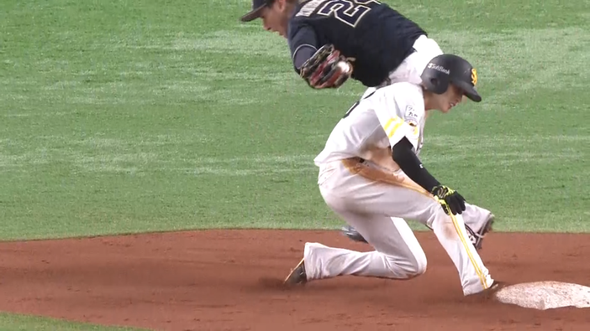 3回裏・H周東 チャンスを広げる盗塁‼