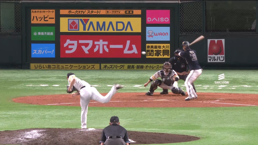 8回表・B太田 併殺打の間に1点を返す!!