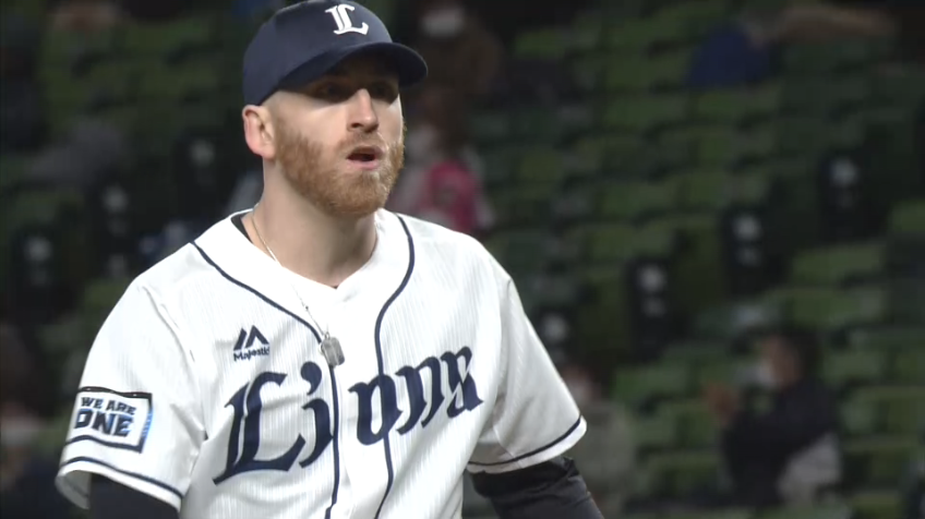 7回表・Lギャレット 安定したピッチングで三者凡退に抑える!!