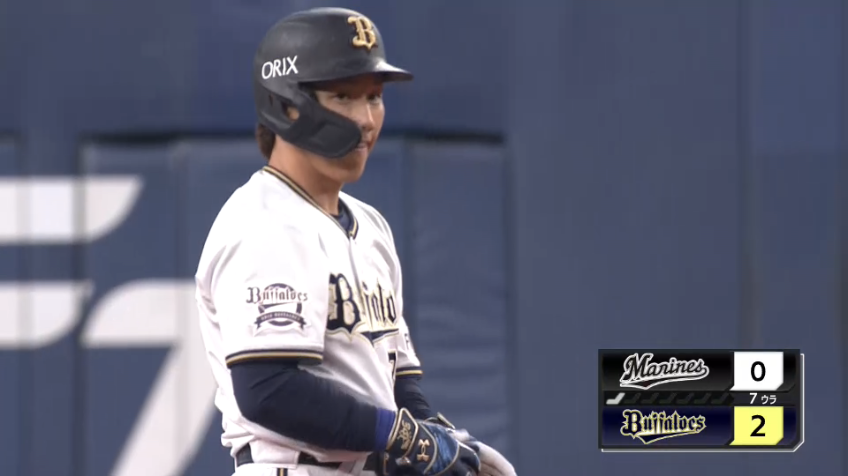 7回裏・B吉田正 追加点を奪う2ベースタイムリーヒットを放つ!!