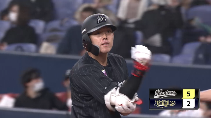 9回表・M安田 センターへのタイムリーで両リーグ最速の20打点目をあげる!!