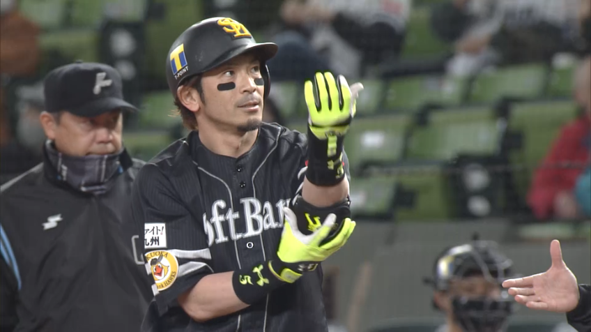 2回表・H松田 セカンドの頭上を越えるタイムリーヒットを放ち、チームに先制点をもたらす!!