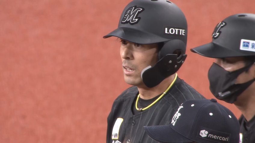 9回表・M岡 ショートへのタイムリーヒットで同点!! 試合を振り出しに戻す!!