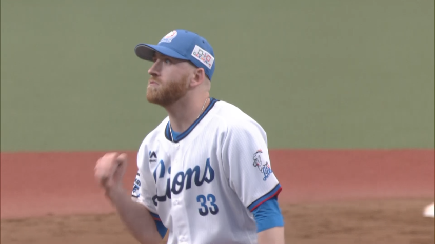 7回表・Lギャレット ランナーを背負うも空振り三振で凌ぐ好リリーフ!!