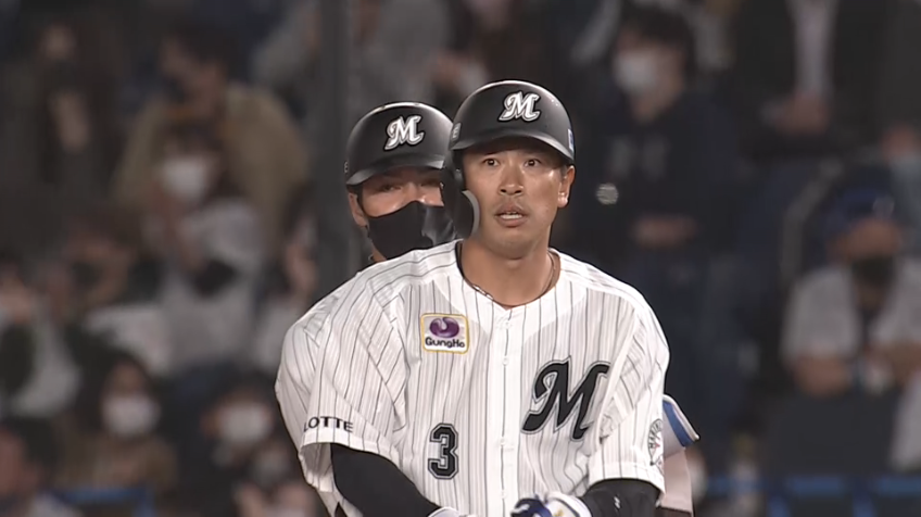 7回裏・M角中 代打起用に応えてタイムリーヒット!!