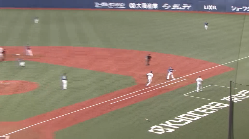 2回裏・L山田 併殺を奪う好プレーでチャンスを渡さず!!