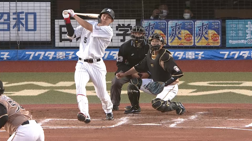 1回裏・M安田 センターへのタイムリー2ベースで同点に追いつく!!