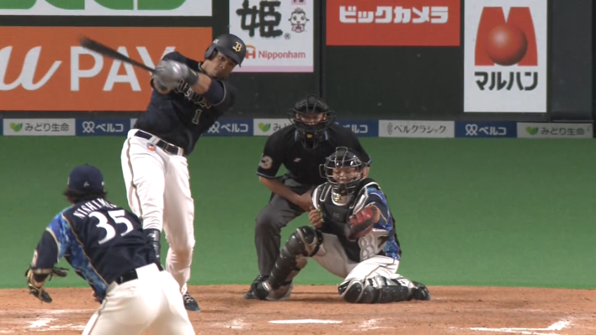 9回表・Bモヤ 本日3打点目となるダメ押しのタイムリーヒット!!