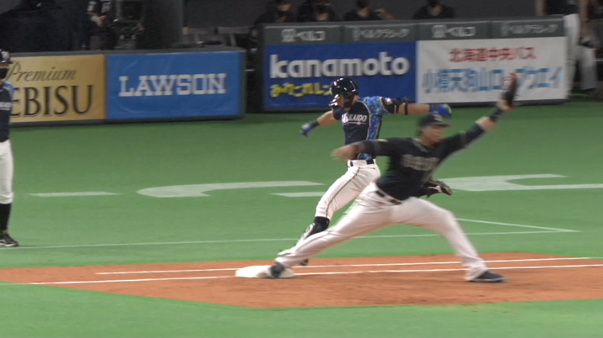 2回裏・B山﨑福 緩急をつけた投球で5番・大田をゲッツーに抑える‼