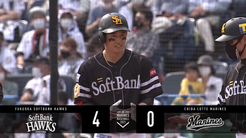 2回表・H栗原 初球を弾き返しライトへのタイムリーヒットを放つ!!